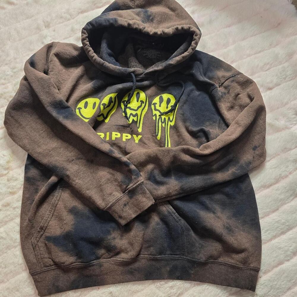 Trippy brown yellow hoodie